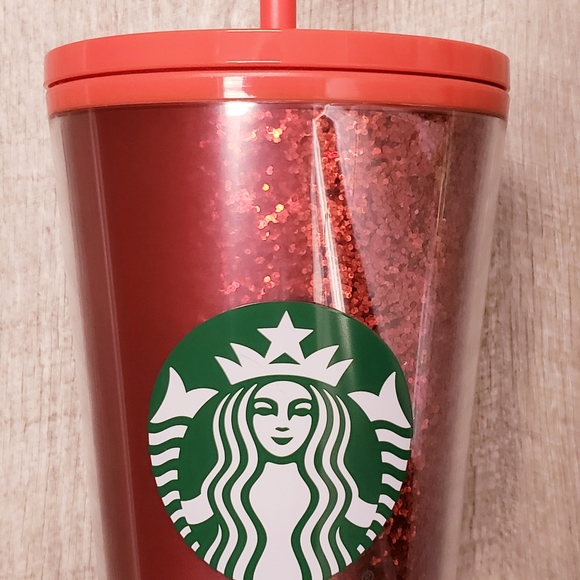 🆕️ Starbucks Red Sparkly Sequins Tumbler - Picture 3 of 13